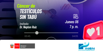  Evento online gratis "Cáncer de testículos sin tabú"del INEN