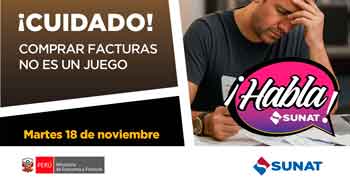  Evento online gratis "Comprar facturas no es un juego" de la SUNAT