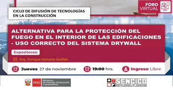  Foro online "Alternativa para la protección del fuego en el interior de las edificaciones" Sencico Trujillo