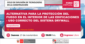  Foro online gratis "Alternativa para la protección de fuego en edificaciones" del SENCICO