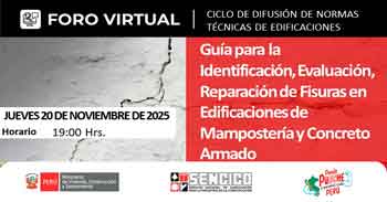  Foro online Identificación, evaluación y reparación de fisuras en edificios de mampostería y concreto armado