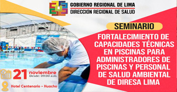  Seminario presencial Fortalecimiento de capacidades técnicas en piscinas para administradores de piscinas