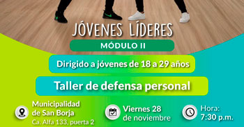  Taller presencial gratis "Defensa Personal" de la Municipalidad De San Borja