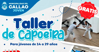  Taller presencial gratis "Capoeira" de la Municipalidad del Callao