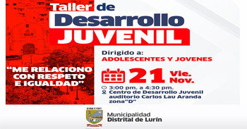  Taller presencial "Me relaciono con respeto e igualdad" Municipalidad de Lurín