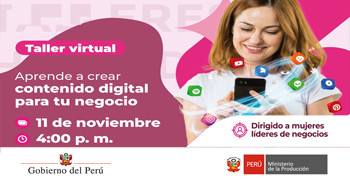  Taller online "Aprende a crear contenido digital para tu negocio" de PRODUCE