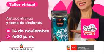  Taller online "Autoconfianza y toma de decisiones" de PRODUCE