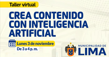  Taller online "Crea contenido con inteligencia artificial" del Desarrollo Económico MML