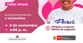  Taller online "Empoderamiento y autoestima" de PRODUCE
