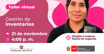  Taller online "Gestión de inventarios" de PRODUCE