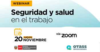  Webinar virtual "Seguridad y salud en el trabajo" del OTASS