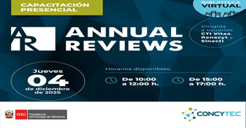 Capacitación presencial sobre "Annual Reviews" de CONCYTEC