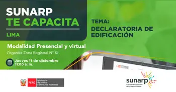 Capacitación semipresencial "Declaratoria de edificaciónl" de la SUNARP