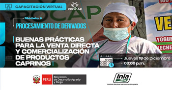 Capacitación online "Buenas prácticas para la venta directa y comercialización de productos caprinos" del INIA