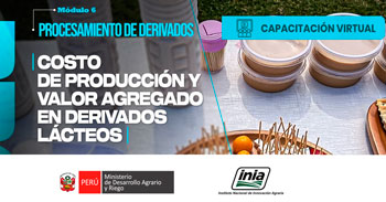  Capacitación  online "Costo de producción y valor agregado en derivados lácteos" del INIA