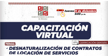  Capacitación online "Desnaturalización de Contratos de Locación de Servicios" 