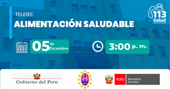  Capacitación online gratis "Alimentación saludable"  de la Dirección Regional de Salud de Ica