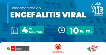  Capacitación online gratis "Encefalitis viral" del MINSA