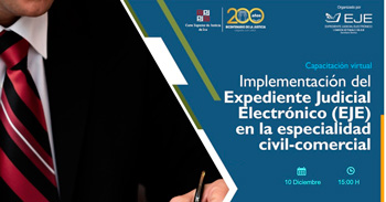  Capacitación online gratis "Expediente Judicial Electrónico (EJE) en la especialidad civil-comercial" 
