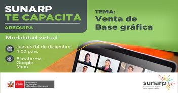  Capacitación online gratis "Venta de base gráfica" de la SUNARP
