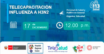 Capacitación online "Influenza a H3N2" del Hospital Regional Cusco