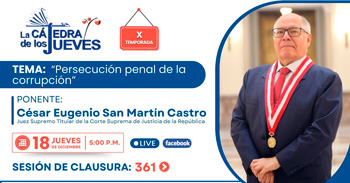  Capacitación online "Persecución penal de la corrupción" de La Cátedra de los Jueves