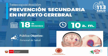 Capacitación online "Prevención secundaria en infarto cerebral" Instituto Nacional de Ciencias Neurológicas