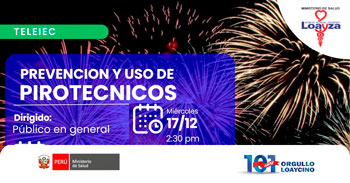  Capacitación online "Prevencion y uso de pirotecnicos" del Hospital Nacional Arzobispo Loayza