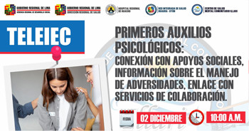 Capacitación online "Primeros auxilios psicológicos: Conexión con apoyos sociales"