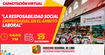  Capacitación virtual: "La responsabilidad social empresarial en el ámbito laboral" 