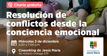  Charla presencial gratis "Resolución de conflictos desde la conciencia emocional" 