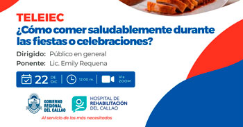  Charla online "¿Cómo comer saludablemente durante las fiestas o celebraciones?" 