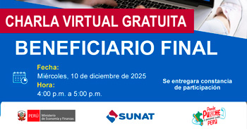  Charla online gratis "Beneficiario final" de la SUNAT