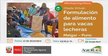Charla online gratis "Formulación de alimento para vacas lecheras" de Agro Rural