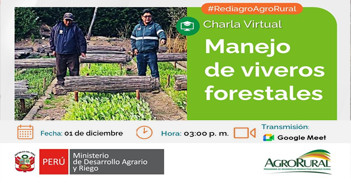  Charla online gratis "Manejo de viveros forestales" de Agro Rural