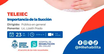  Charla online "Importancia de la succión" Hospital de Rehabilitación del Callao