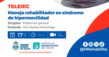  Charla online "Manejo rehabilitador en síndrome de hipermovilidad" Hospital de Rehabilitación del Callao