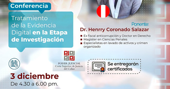  Conferencia presencial "Tratamiento de la Evidencia Digital en la Etapa de Investigación" 