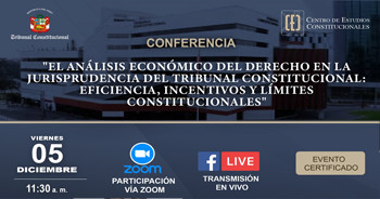 Conferencia online El análisis económico del derecho en la jurisprudencia del Tribunal Constitucional