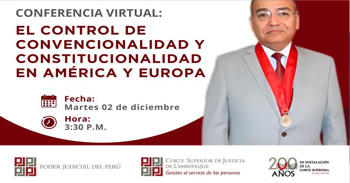  Conferencia online "El control de convencionalidad y constitucionalidad en América y Europa" 