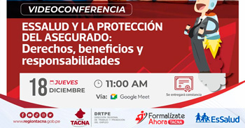 Conferencia online gratis "EsSalud y la protección del asegurado: derechos, beneficios y responsabilidades" 