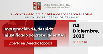  Conferencia online "Impugnación del despido injustificado del trabajador CAS" 