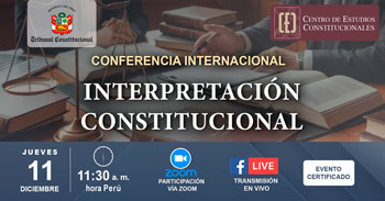  Conferencia online  "Interpretación constitucional" del CEC