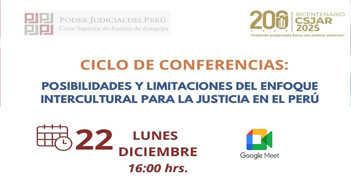  Conferencia online "Posibilidades y limitaciones del enfoque intercultural para la justicia en el Perú"