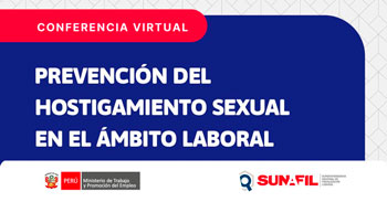  Conferencia online "Prevención del hostigamiento sexual en el ámbito laboral"  de la SUNAFIL