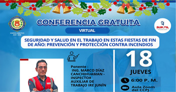  Conferencia online Seguridad y salud en el trabajo en estas fiestas de fin de año: Prevención y protección 