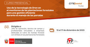   Curso gratuito "Uso de la tecnología de Dron en el monitoreo de las plantaciones forestales" 
