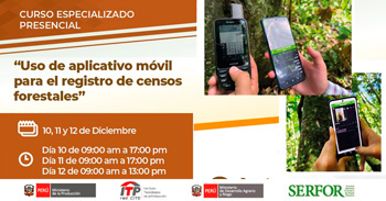   Curso presencial gratis "Uso de aplicativo móvil para el registro de censos forestales" CITEproductivo Maynas