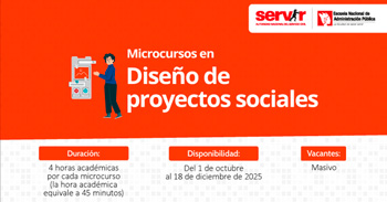  Curso online "Diseño de Proyectos Sociales" del SERVIR