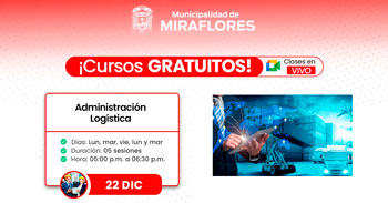  Curso online gratis "Administración Logística" de la Municipalidad de Miraflores Arequipa